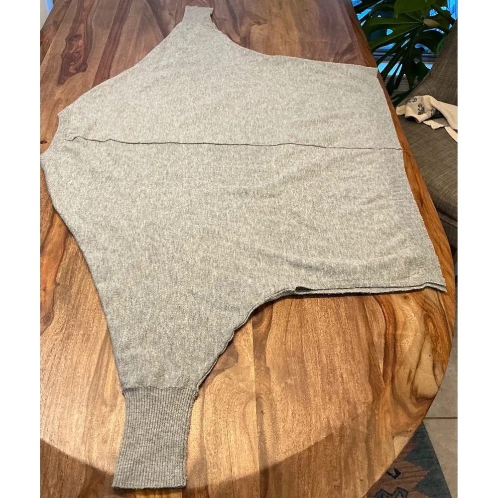 Mud Pie‎ Gray Oversized Batwing Dolman Knit Sweater Top One Size